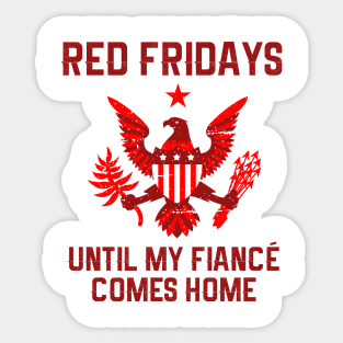 Red Friday Military Fiance Sticker